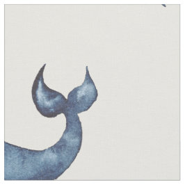青いクジラ。ネイビ航海のーパターン。海獣 ファブリック