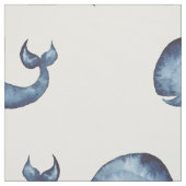 青いクジラ。ネイビ航海のーパターン。海獣 ファブリック (見本)