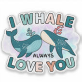 青いクジラIクジラ常にあなたを愛するパン シール (正面)