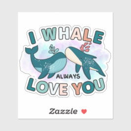 青いクジラIクジラ常にあなたを愛するパン シール
