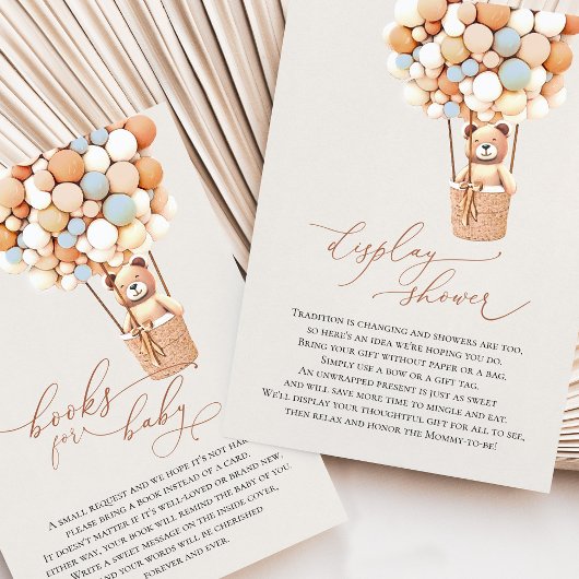 青いクマのディスプレイとブックエンクロージャカード エンクロージャーカード