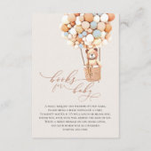 青いクマのディスプレイとブックエンクロージャカード エンクロージャーカード (裏面)