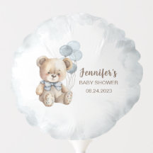 青いクマのバルーンボーイ赤ちゃんシャワー満杯バルーン