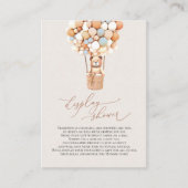 青いクマのバルーン表示シャワーエンクロージャカード エンクロージャーカード (正面)