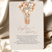 青いクマのバルーン表示シャワーエンクロージャカード エンクロージャーカード