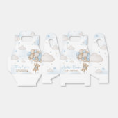 青いクマのバルーン赤ちゃんシャワー フェイバーボックス (折り畳みなし)