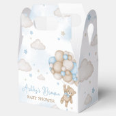 青いクマのバルーン赤ちゃんシャワー フェイバーボックス (オープン)