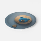 青いクマのバルーン ペーパープレート (アングル)