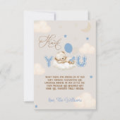 青いクマの気球が多く出る サンキューカード (正面)