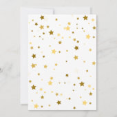 青いクマの金星がお月様に赤ちゃん歓迎会 招待状 (裏面)