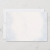 青いクマの風船の誕生日写真感謝カード 招待状 (裏面)