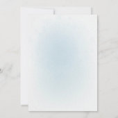 青いクマの風船 誕生日写真 ありがとうカード 招待状 (裏面)