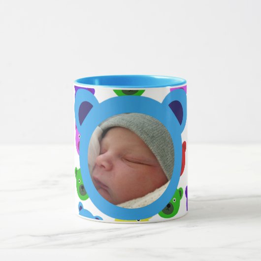 青いクマ マグカップ (中央)