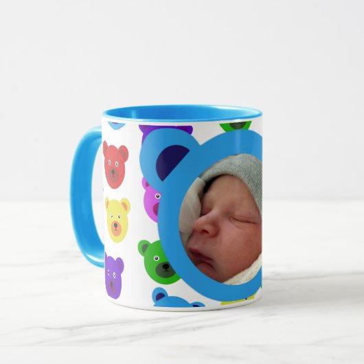 青いクマ マグカップ (正面左)