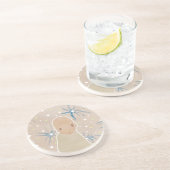 青いクラゲの花コースター コースター (側面)