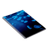 青いクラゲ フォトリングノートブック ノートブック (右側)