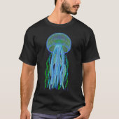 青いクラゲ Tシャツ (正面)