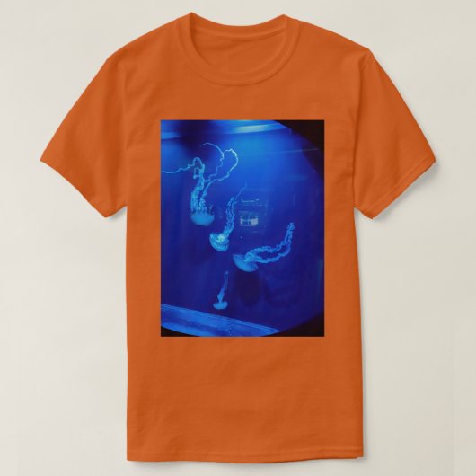 青いクラゲ Tシャツ (デザイン正面)