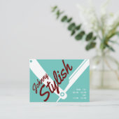 青いクラシックプロフェッショナルが目立つ 名刺 (スタンド正面)