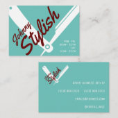 青いクラシックプロフェッショナルが目立つ 名刺 (正面/裏面)