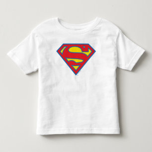 青いクラシック輪郭のスーパーガールロゴ トドラーTシャツ