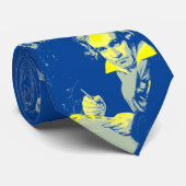 青いクラシック音楽のタイのベートーベンの黄色 ネクタイ (ロール)