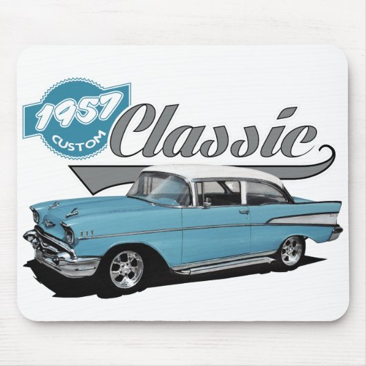 青いクラシック マウスパッド (正面)