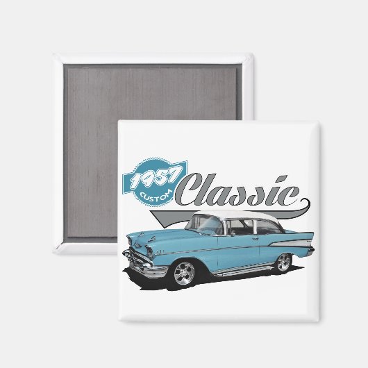 青いクラシック マグネット (正面/裏面)