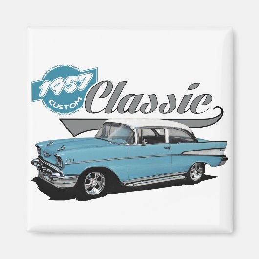 青いクラシック マグネット (正面)