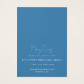 青いクラッシュ波スタッドイヤリングディスプレイカード (裏面)