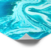 青いクリエイティブの抽象芸術の手の背色彩の鮮やか景、マー ポスター (角)