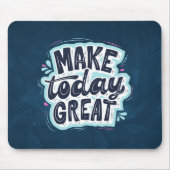 青いクリエイティブテクスチャ文字 マウスパッド (正面)