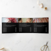 青いクリスタル三折パンフレット 三つ折りカード (内部)