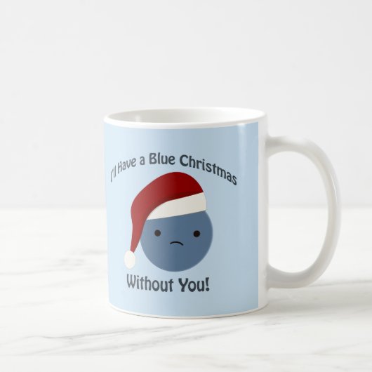 青いクリスマスだ！ コーヒーマグカップ (右)