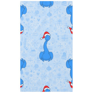 青いクリスマスのサンタクロース ネッシー テーブルクロス