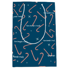 青いクリスマスのジェリー・ロリーズ カスタムネーム ミディアムペーパーバッグ