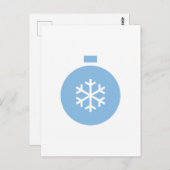 青いクリスマスのボールポストカード ポストカード (正面/裏面)