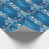 青いクリスマスの夢を見ること ラッピングペーパー (角)