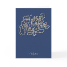青いクリスマスの文字の挨拶