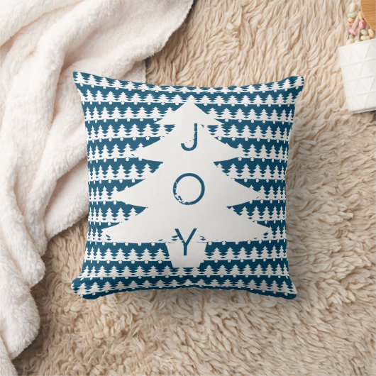 青いクリスマスの装飾用クッション クッション (ブランケット)