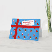 青いクリスマスの贈り物 シーズンカード (正面)