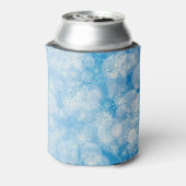 青いクリスマスの雪の結晶 缶クーラー (缶裏面)