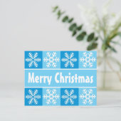 青いクリスマスの雪片 シーズンポストカード (スタンド正面)