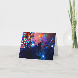 青いクリスマスカクテルクリスマスグリーティングカード カード