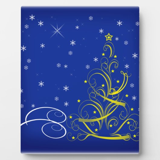 青いクリスマスシーン フォトプラーク (正面)