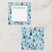 青いクリスマスツリーが生い茂る常緑樹の森 ノートカード (正面/裏面)