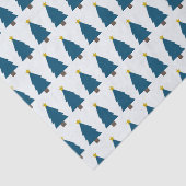 青いクリスマスツリーとゴールデンスター、並んで 薄葉紙 (詳細)