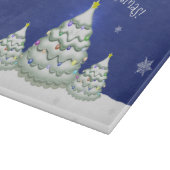 青いクリスマスツリーの切断板 カッティングボード (角)