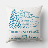 青いクリスマスツリーは、ホームCuのような場所がない クッション (裏面)