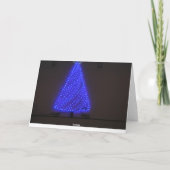 青いクリスマスツリーカード シーズンカード (裏面)